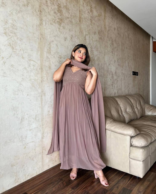 Chinon Embroidered Sharara Suit Set