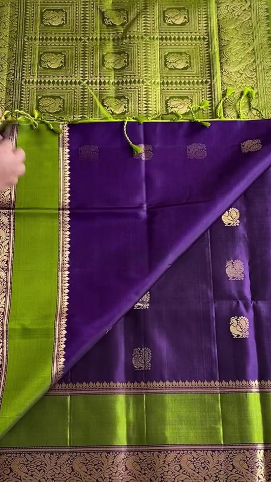 Vibrant Parrot Weave Saree