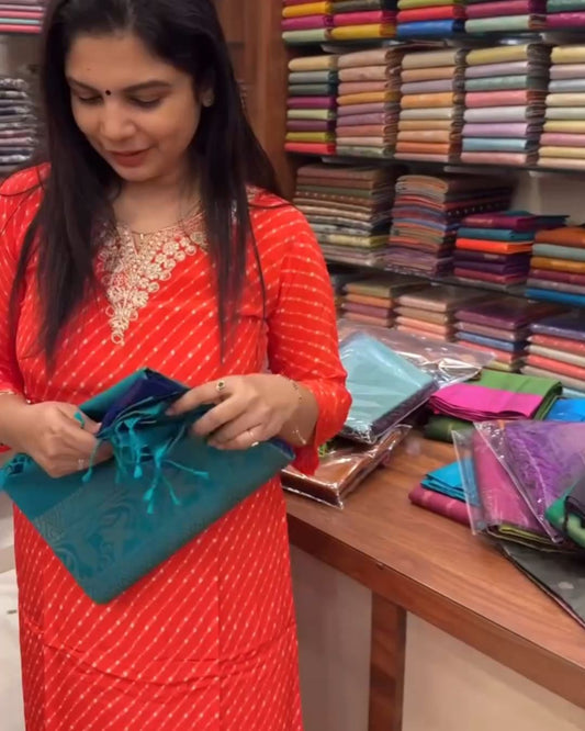 Morpich Silk Saree