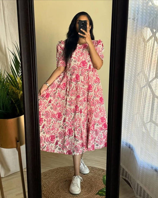 Soft Cotton Printed Kurti | Maternity Friendly & Lightweight