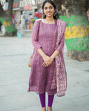 Lilan Cotton Kurta & Dupatta 2-Piece Set | Soft & Breathable