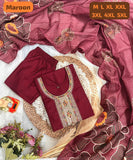 Premium Roman Suit Set with Chanderi Digital Print Dupatta