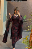 Roman Silk Embroidered Suit with Cutwork Dupatta