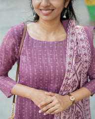 Lilan Cotton Kurta & Dupatta 2-Piece Set | Soft & Breathable