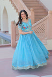 Gold Crush Embroidered Gown with Zari & Sequin Detailing