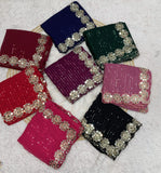 Bollywood Blockbuster Heavy Faux Georgette Saree with Original Mirror Work