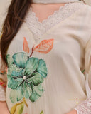 Orgenza Handwork Suit Set with Dupatta
