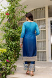 Star Georgette Embroidered Top with Crêpe Bottom & Dupatta Set