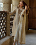 Devsena Silk Embroidered Suit Set with Georgette Dupatta