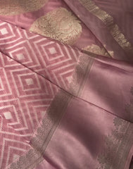 Anvika Pink Banarasi Silk Saree