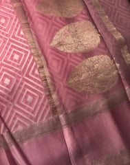 Anvika Pink Banarasi Silk Saree