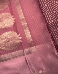 Anvika Pink Banarasi Silk Saree