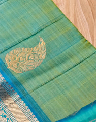 Aqua Mint Kanjivaram Silk Saree