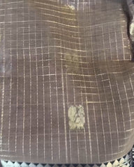 Brown Gold  Silk Saree
