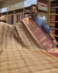 Burberry Checks Kanchipuram Saree