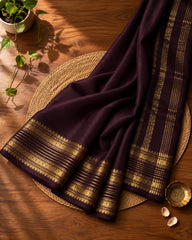 Dark Cofee Kanjivaram silk Saree