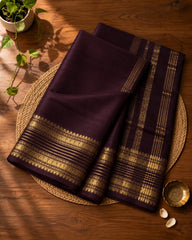 Dark Cofee Kanjivaram silk Saree