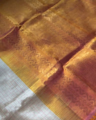 Dark Peach Silk Saree