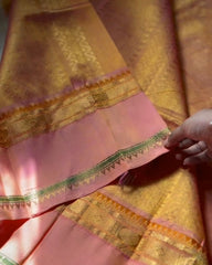 Dark Peach Silk Saree