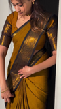 Golden Earth Silk Saree