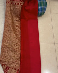 Deep Red Silk Saree
