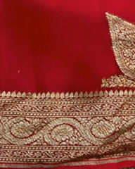 Deep Red Silk Saree