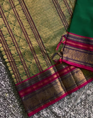 Green-Gold Silk Saree