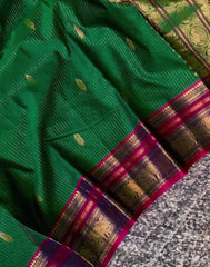 Green-Gold Silk Saree