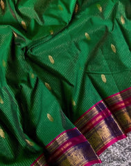 Green-Gold Silk Saree