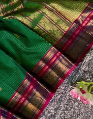 Green-Gold Silk Saree