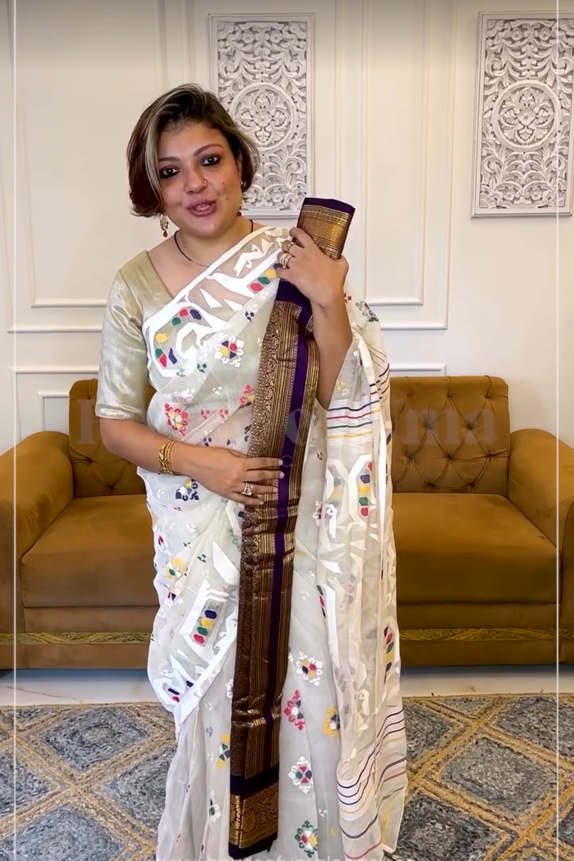 Indra-Neelam Silk Saree