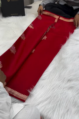 Red-Ruby Bloom Saree