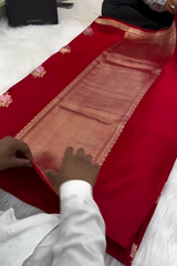 Red-Ruby Bloom Saree