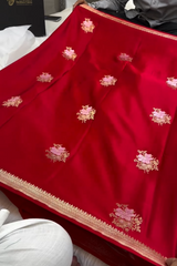 Red-Ruby Bloom Saree