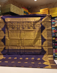 Jamun-Gold Weave Silk Saree