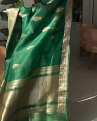 Kanchi Emerald Silk Saree