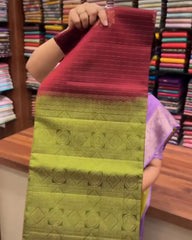 Mayil Charm Maroon Silk Saree