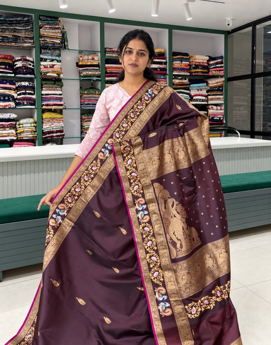 Mazhori Tanjore Silk Saree