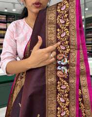 Mazhori Tanjore Silk Saree