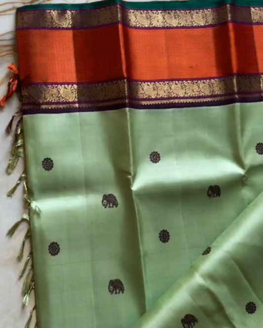 Multi Shades Silk Saree