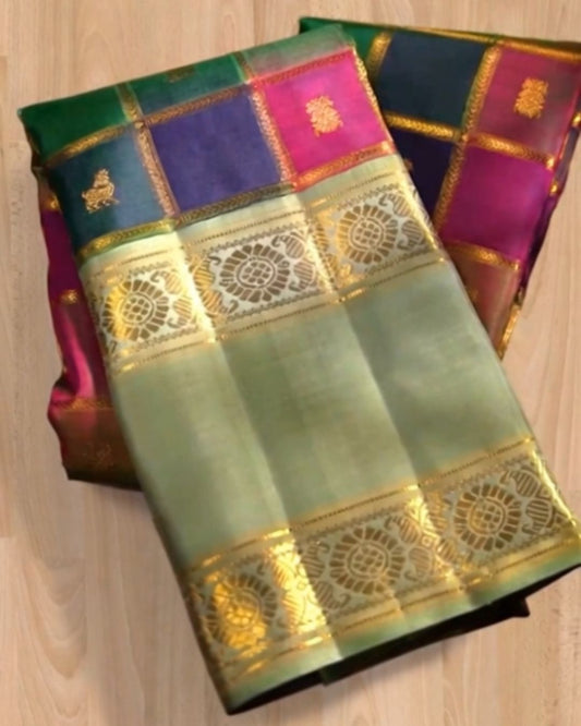 Multi Chex Silk Saree