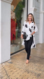 Chic Black & White Polka Dot Oversized Shirt
