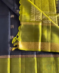 Neon-Black Pattu Saree