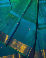 Peacock plume Silk Saree