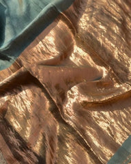 Pista Linen Silk Saree