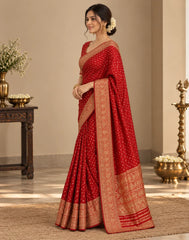 Red Banarsi Silk Saree