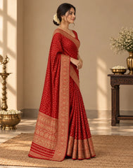 Red Banarsi Silk Saree