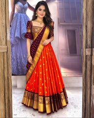 Rust Orange Lahenga Set