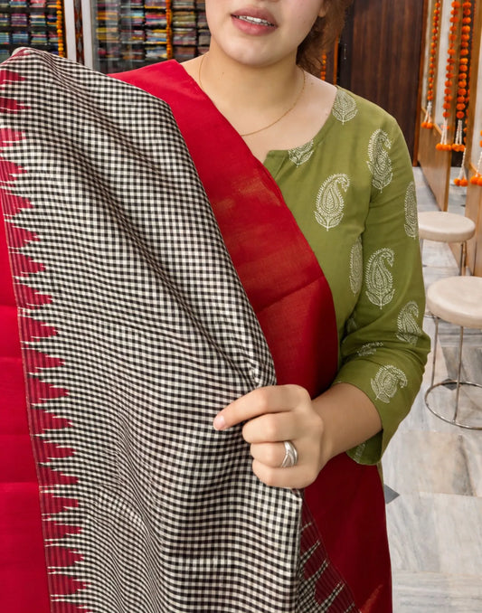Semmai Madras Checks Silk Saree
