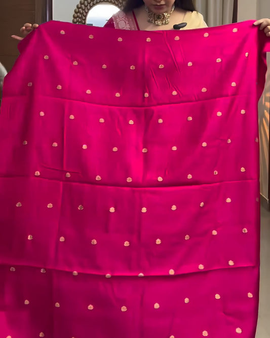 Shagun Rani Pink Cotton Jari Suit